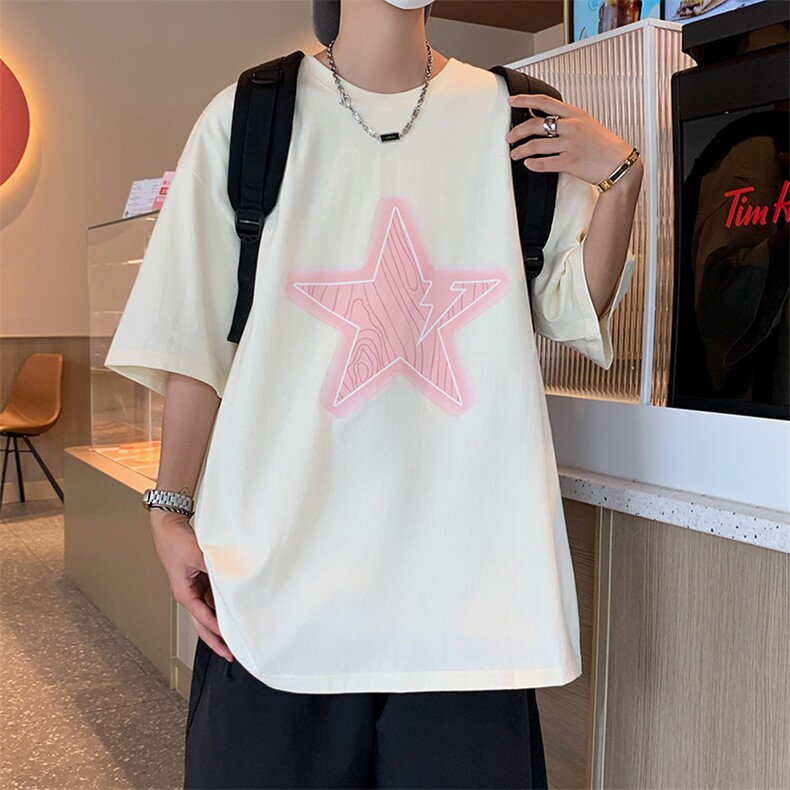 ！纯棉重磅220克夏季男士印花短袖T恤QT707-T264-P25,男装T恤,星座617B