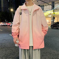 港风秋季新款宽松夹克男渐变色立领上衣两面穿外套MYJ24-7906-P68，男装夹克，星座717