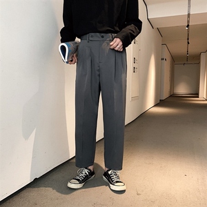 西裤男直筒宽松垂感休闲裤韩版潮流阔腿裤1008-2-x209-p38 加绒42图片