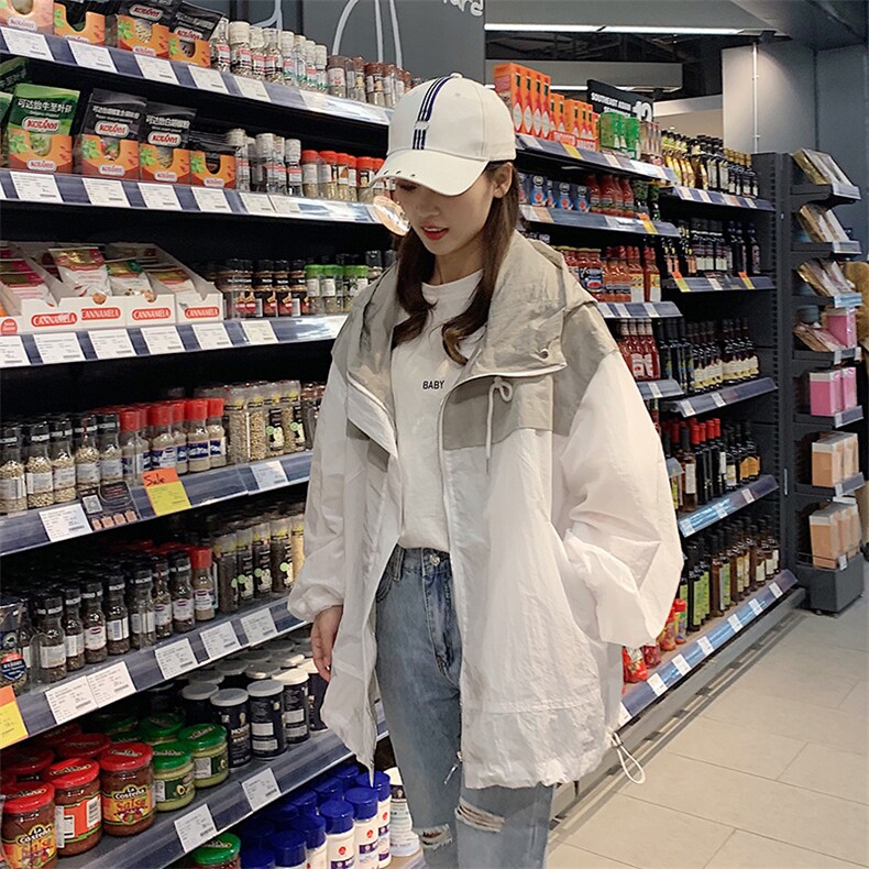 【现货】防晒衣女冷白皮户外防晒服透气宽松休闲大版外套2024夏装,女装防晒衣,梦懿尔