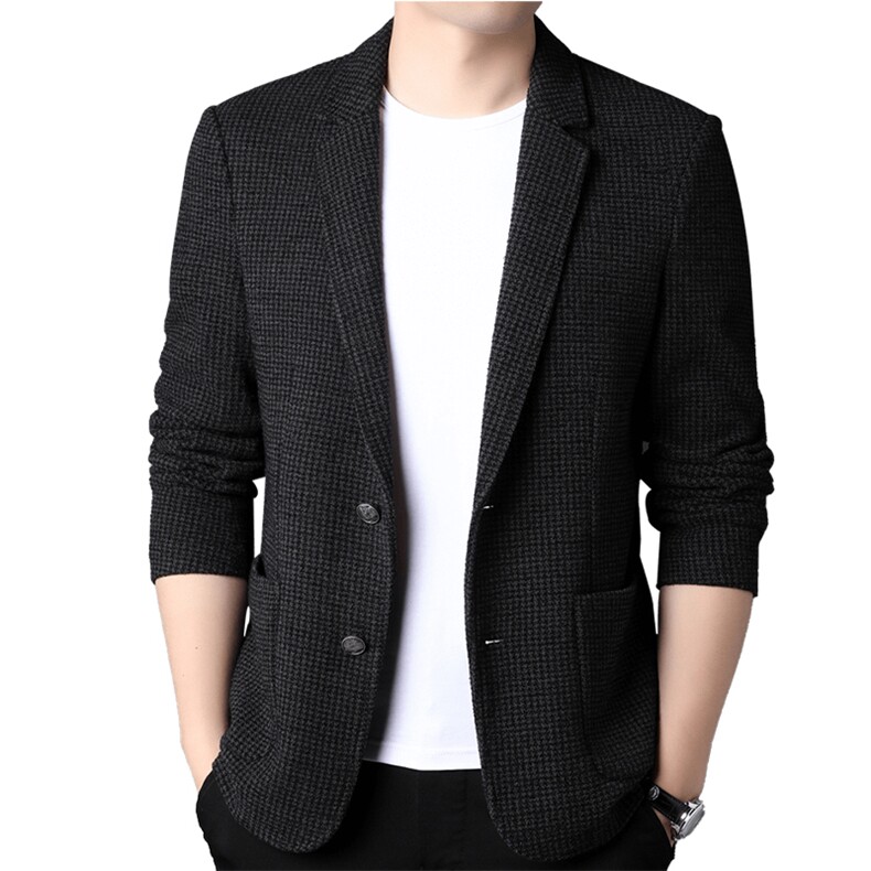 男西装2023春季新款商务休闲西服修身中年爸爸装外套单件上衣,男装西服,电商B212（原钱塘6029）