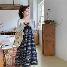 今日新品/现货/吊带印花连衣裙+小衫2C275-5533-P135-K218，女装连衣裙，2C275