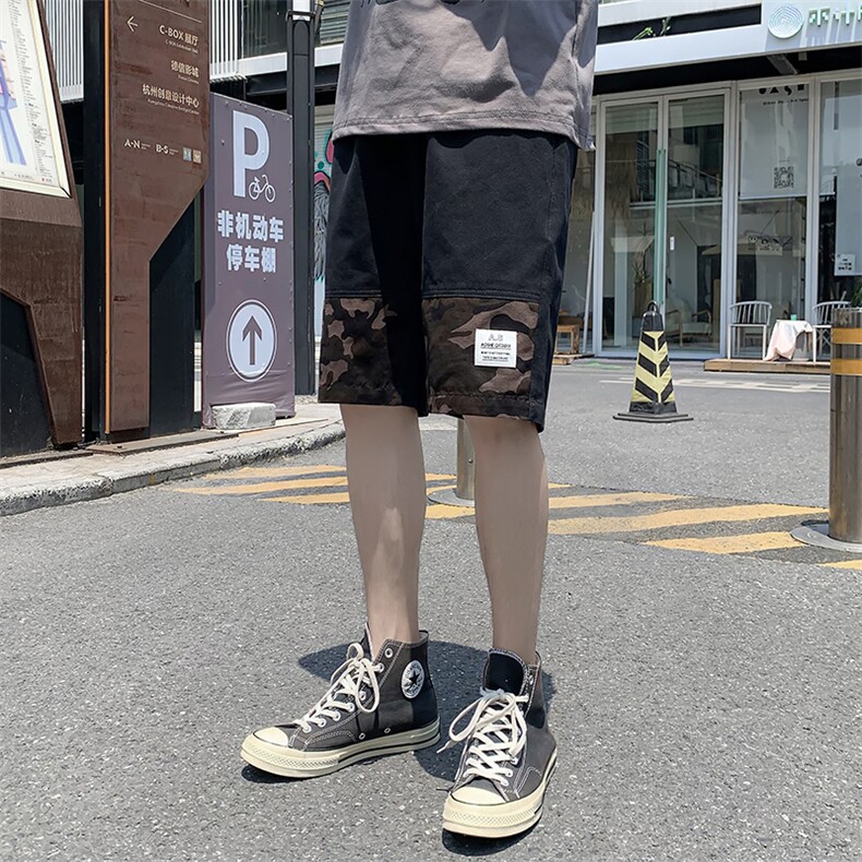20夏季港风大码休闲潮流运动迷彩工装沙滩短裤五分裤K1025-P35,男装休闲裤,电商A009A（原A058A）