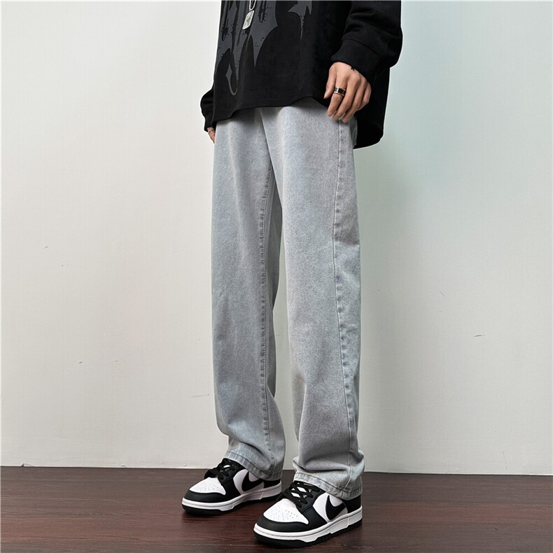 k1002-p45-控68M-5XL牛仔黄泥在高阶宽松大码牛仔裤cityboy,男装牛仔裤,星座116