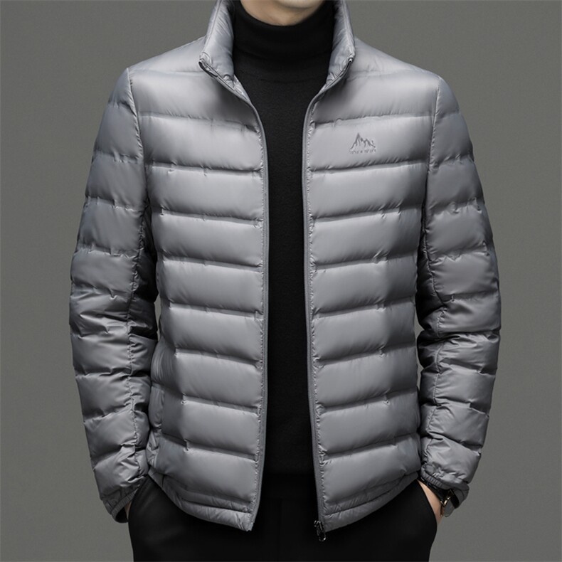 现货立领90绒轻薄羽绒服夹克男士轻薄羽绒服外套中年休闲男装羽绒,男装夹克,钱塘723