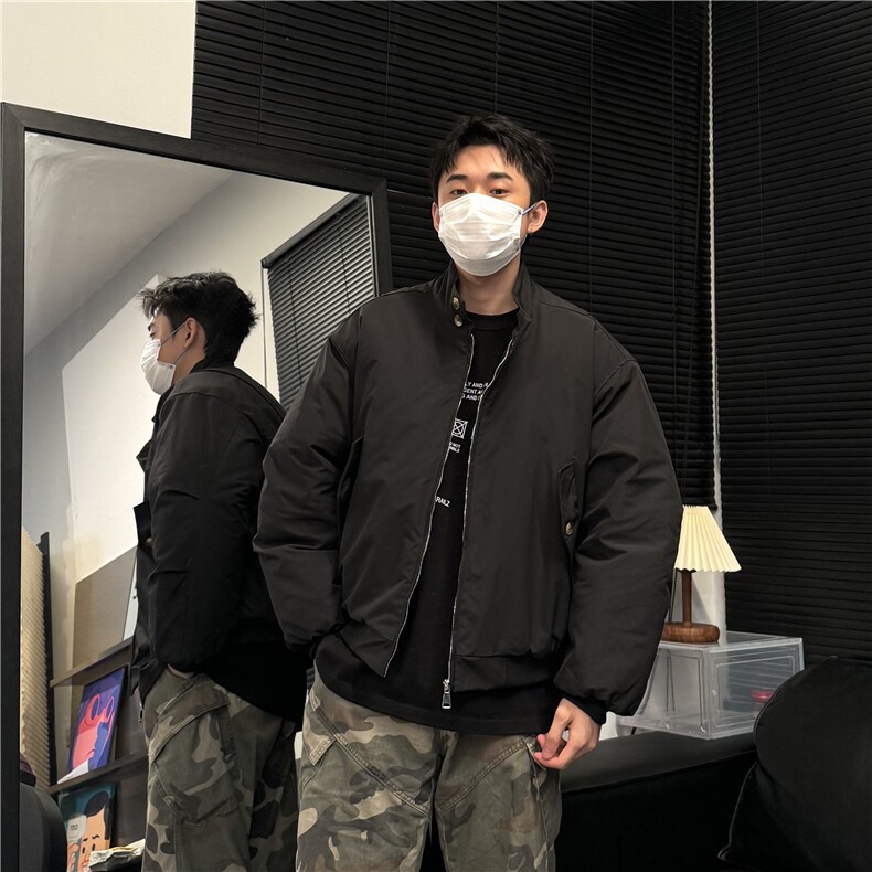 模特图哈灵顿棉服MY640M-2XLP115,男装棉衣,电商C313