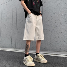 2024夏季新款潮牌直筒牛仔短裤复古宽松百搭五分裤现货K7967-P35，男装牛仔裤，星座512-3