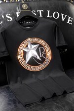 套头短袖燙钻潮休闲圆领T恤夏季亮片大码简欧QT4066-1-A6025-P45图片