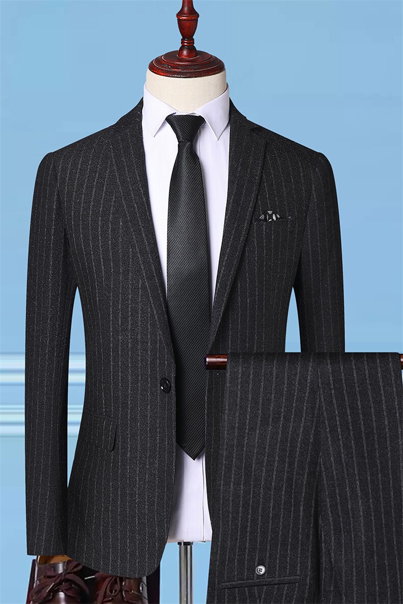 GDN221男士2023秋季西服礼服西装修身商务休闲男装西服套装P235图片