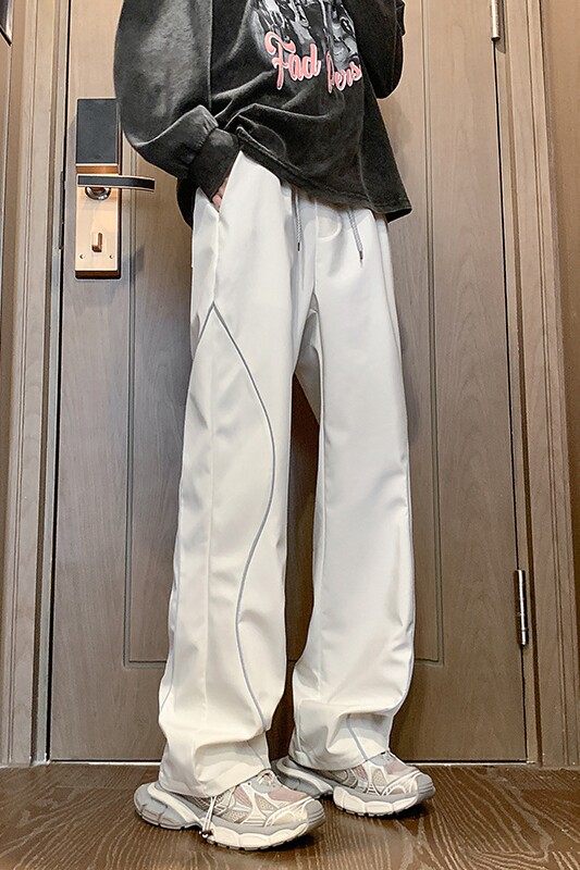 模特-美式简约潮流休闲裤男款直筒复古长裤8007-P45,男装休闲裤,电商B380（原B361）