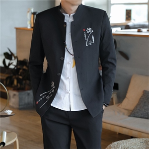 秋季中山装西服套装男士唐装两件套风外套A334-TZ810-P130图片