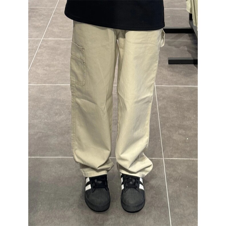 米白色美式vibe伐木工装裤子宽松直筒休闲阔腿裤1007-CCGZ01-P48,男装工装外套,星座1007（原301D）
