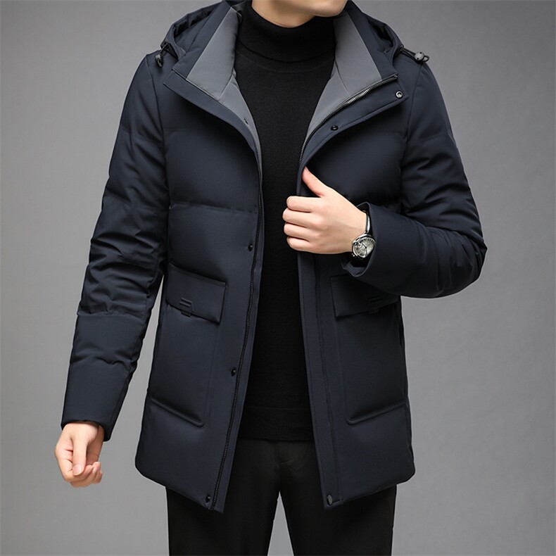 AN9838钱塘2020-3秋冬中老年男士商务休闲保暖连帽羽绒服外套P278,男装羽绒服,钱塘207-3
