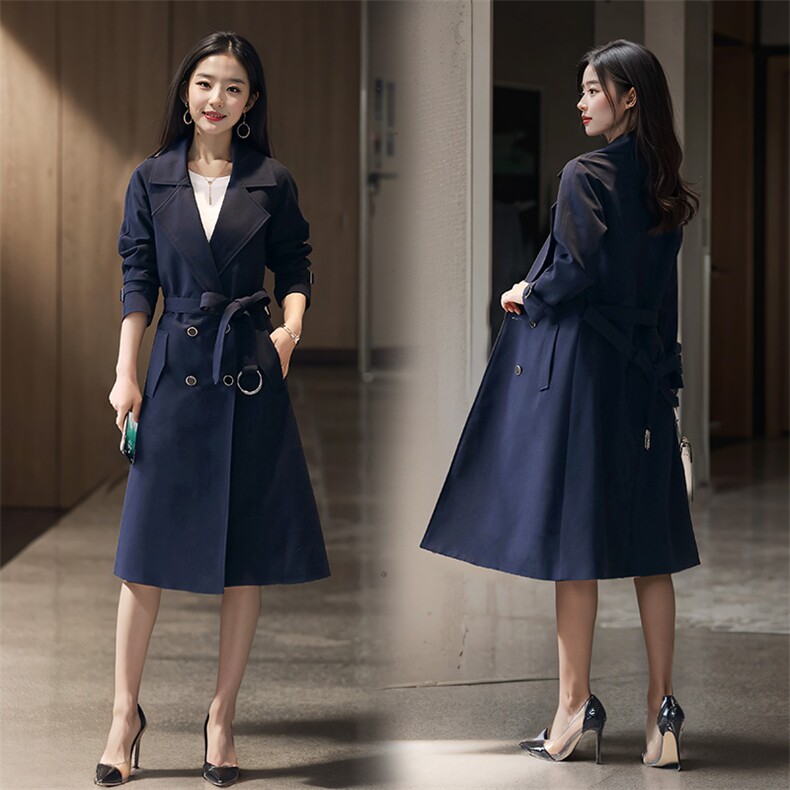 风衣女2024春秋新款修身显瘦气质时尚中长款胖mm加大加肥春秋外套,女装风衣,沫晗依美