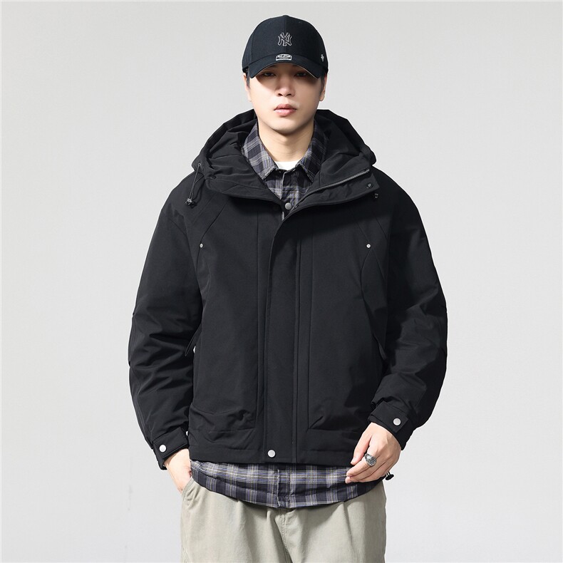 新标90绒带报告美式复古皮衣外套男款秋季宽松休闲百搭W5930，男装皮衣，电商D215