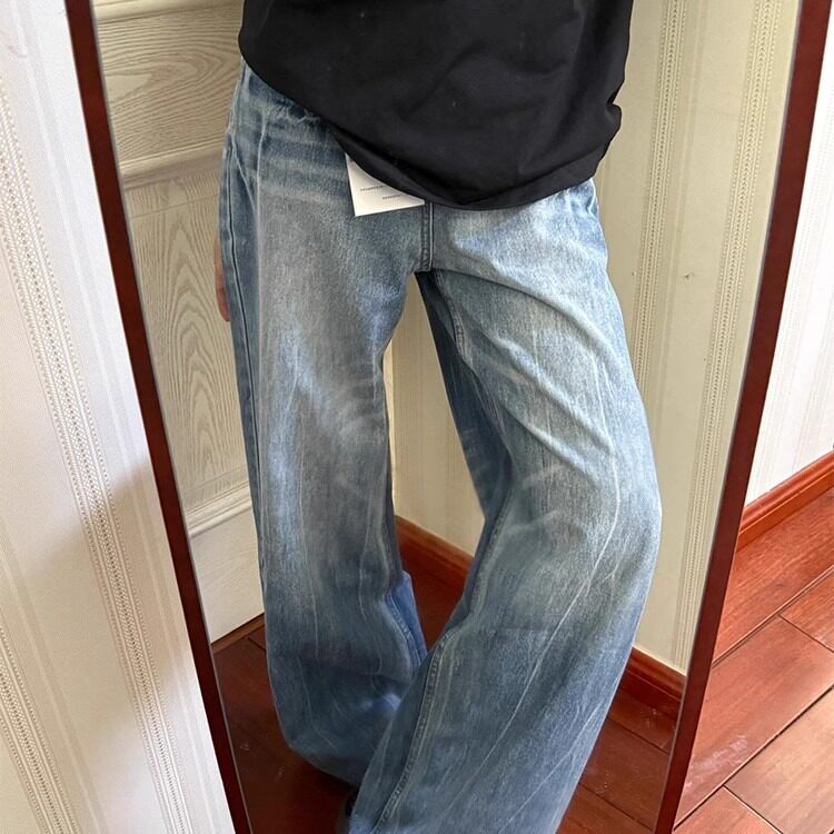松紧腰水洗竹节纹牛仔裤子百搭休闲青春潮流痞帅长裤XX428,男装牛仔裤,星座208-5
