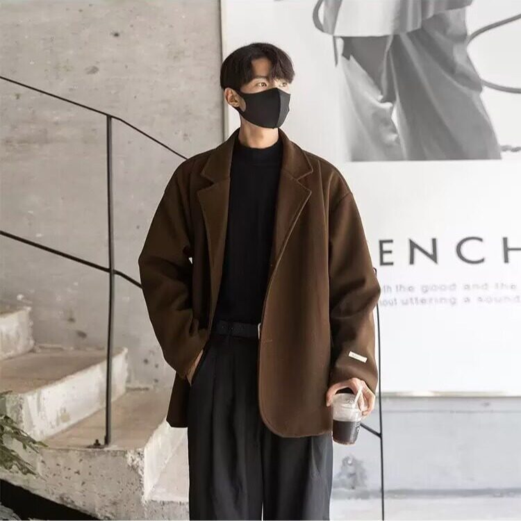 黑色痞帅高级感休闲西装外套男士慵懒风春秋季韩版cleanfit西服,男装西服套装,星座506A
