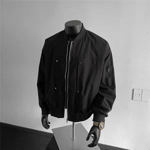 美式ins棒球服外套潮牌宽松痞帅飞行员夹克情侣外套 J51339 P65图片