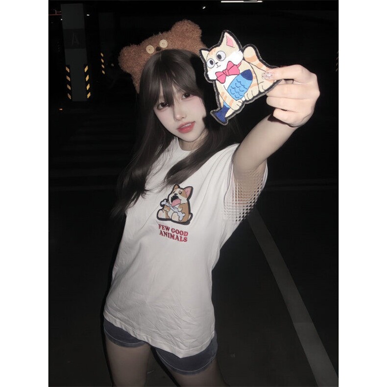 【有货】BK920CC-特P38 可爱动物魔术贴牙刷绣短袖T恤男女图片