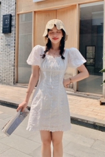 大货已出绣花款镶边包扣夏季裙（原8605）225-1937（），女装连衣裙，浙宝225