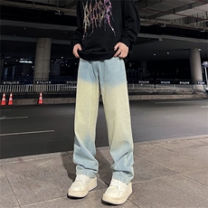 美式高街vibe风直筒长裤欧美痞帅男hiphop复古水洗牛仔裤，男装牛仔裤，星座301D-4(原星座1004-4）