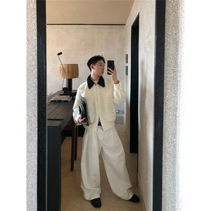 时尚气质日系钛金棉混纺工装外套新款原宿简约潮流ins文艺JK7730图片