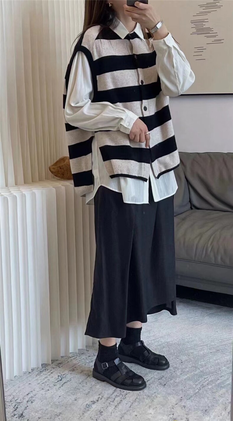时尚百搭针织马甲背心女秋季显瘦减龄外搭叠穿无袖上衣,女装马甲,纳慈羊绒
