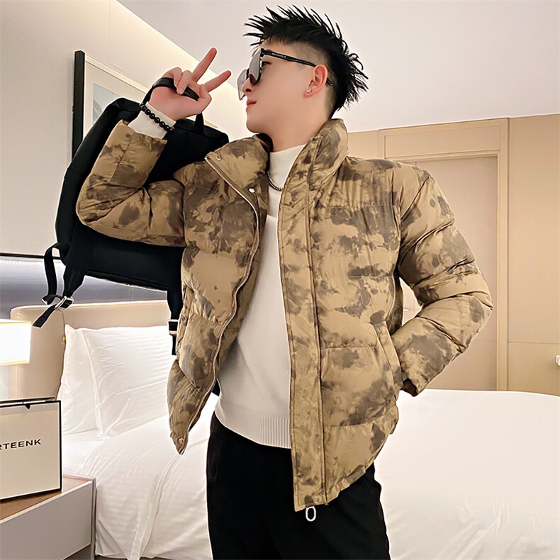 AY66/P138控178冬季社会小伙高端扎染痞帅加厚设计感外套男图色2,男装棉衣,星座305B-1
