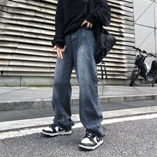 高街帅气牛仔裤男韩版潮流2022秋夏季新款ins宽松休闲裤K2206-P45，男装牛仔裤，星座412-2