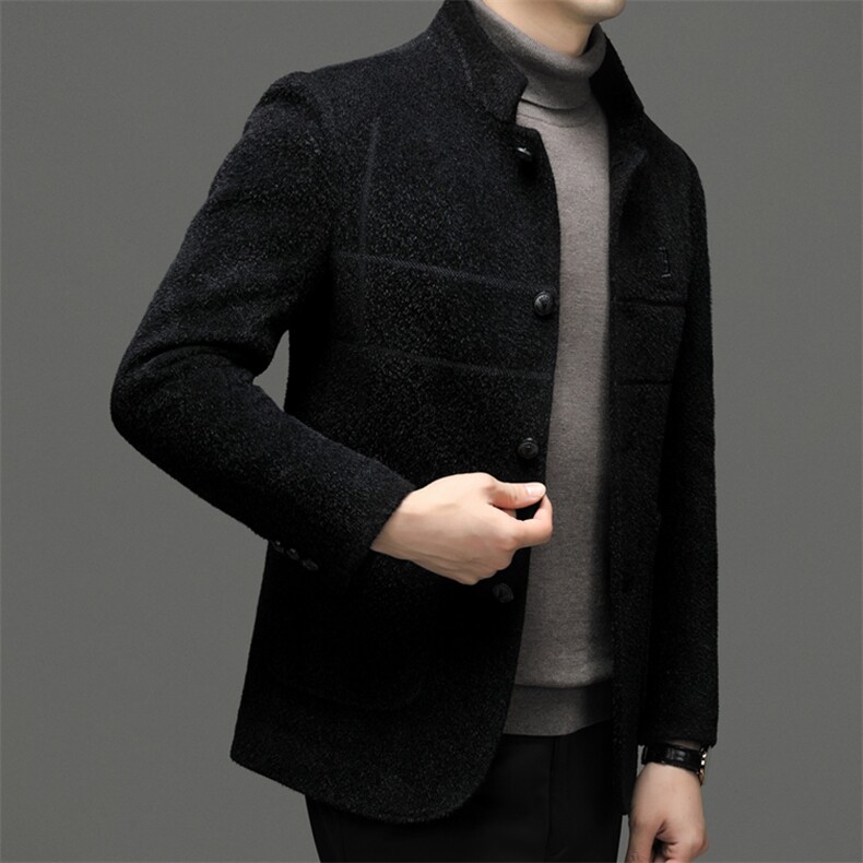 DXH2821钱塘2020-2冬季厚款商务休闲简约中年男士夹克外套P150,男装夹克,钱塘207-2