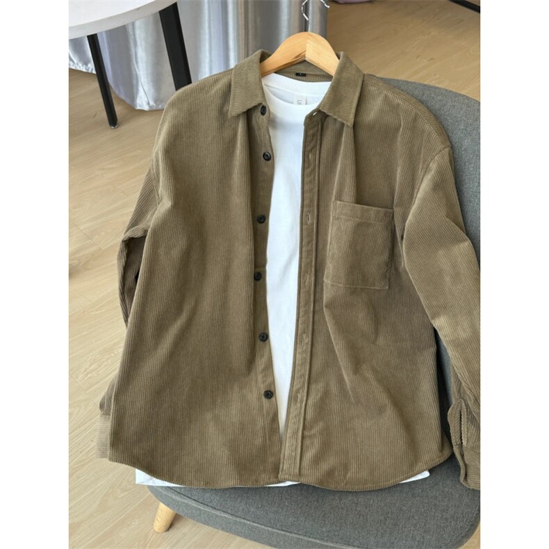 灯芯绒衬衫1302-GC23-P40成分100聚酯纤维，男装衬衫，星座1302