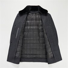 白鹅绒羽绒服男中年商务休闲加厚冬款羽绒外套保暖纯色上衣外套，男装羽绒服，电商B212（原钱塘6029）