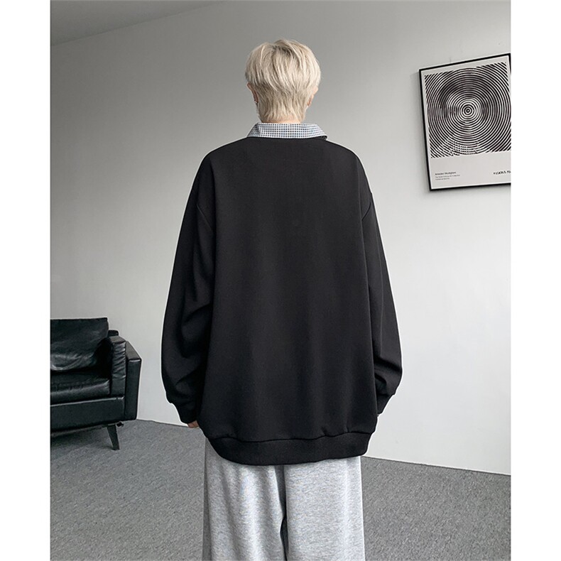 现货WY10145-特P48加绒P55秋冬设计感宽松大码卫衣男上衣外套,女装短外套,电商A059