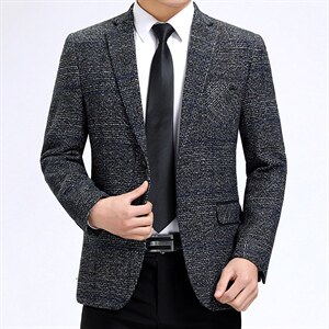 2023秋季新款男士西服商务中年便服单西薄款小西装外套时尚百搭图片
