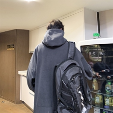 复古摇粒绒连帽衫男宽松休闲保暖工装套头卫衣情侣外套HU7-P55，男装卫衣，星座715-4