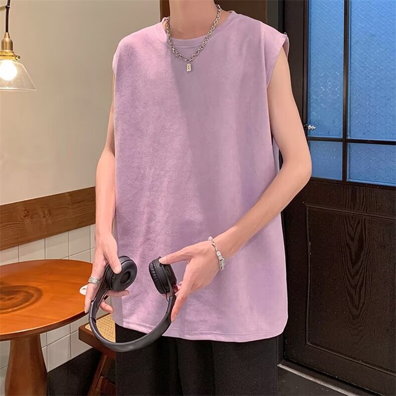原宿背心新款青春流行ins汗背心简约男潮潮流日系标准,男装背心/马甲,星座716-4