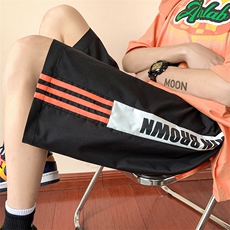 1港风大码M-5XL中性风短裤女男士中裤男潮流五分裤DK7773P20控35，男装牛仔裤，星座226-2