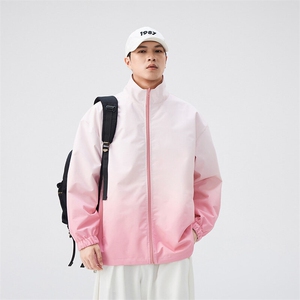 秋季宽松两面穿夹克男渐变立领上衣外套DSA157B-JK7906-P68图片