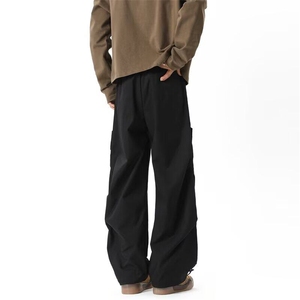 美拉德星空尼休闲裤男女秋冬季设计感褶皱工装伞兵裤宽松垂感卫裤图片