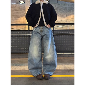 1506A/GN700/P60美式飞机扣猫须弯刀牛仔裤男女同款图片