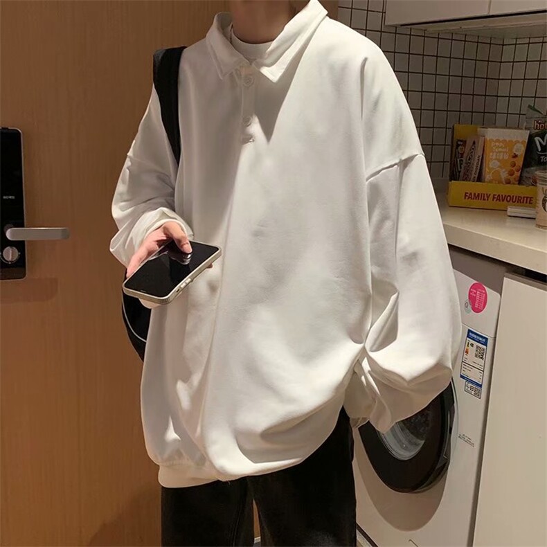 卫衣男春秋季2021新款潮牌ins港风POLO领上衣休闲宽松W1459-P28,男装卫衣,星座512-4