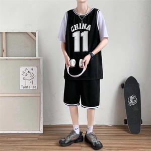 夏季青年运动套装男韩版潮流宽松短袖短裤篮球服两件套TZ122-p36图片
