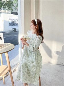 高品质蕾丝复合印花连衣裙,女装连衣裙,Balance Studio(2F)