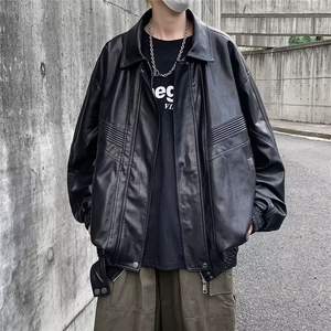 F456 P80 秋冬PU皮夹克青年休闲外套时尚美式潮男图片