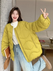 2025年冬季羽绒服短款针织袖90白鸭绒RF2C290-6889#-P385-K548，女装羽绒服，蝶眷