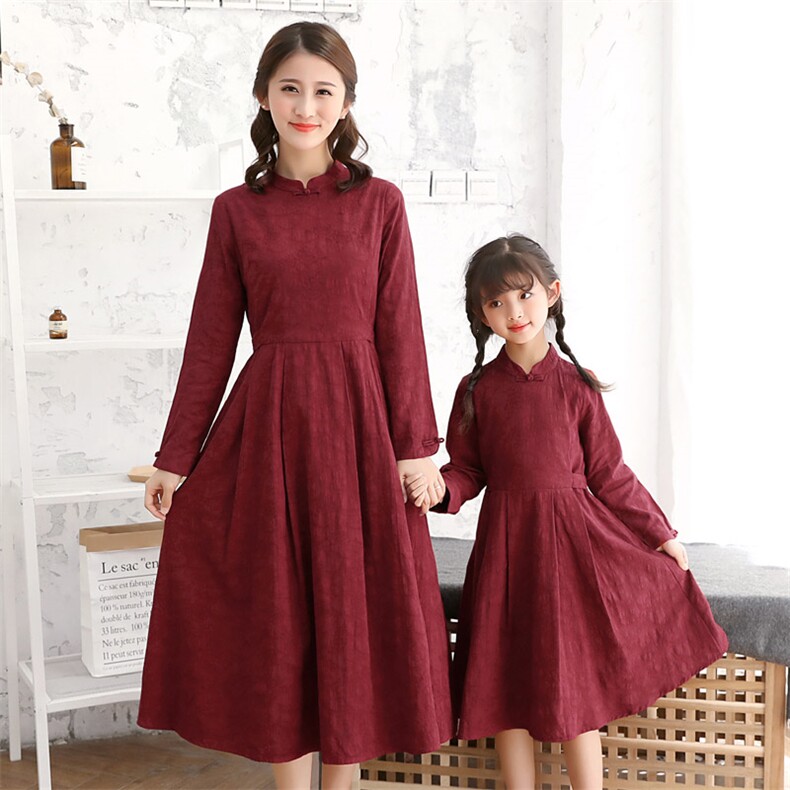 2021年秋季印花潮流拼接气质时尚休闲长袖圆领亲子装，童装亲子装，安之芮娜