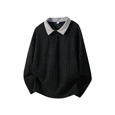 加绒加厚卫衣千鸟格长袖t恤polo打底衫504-T503-特P28（加绒P33），男装T恤，星座504