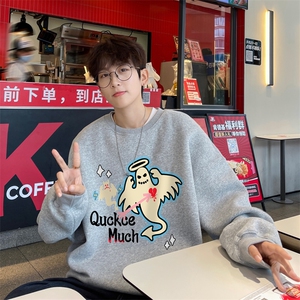 ！ 圆领卫衣男装港风长袖T恤男外套男WY197-P28图片
