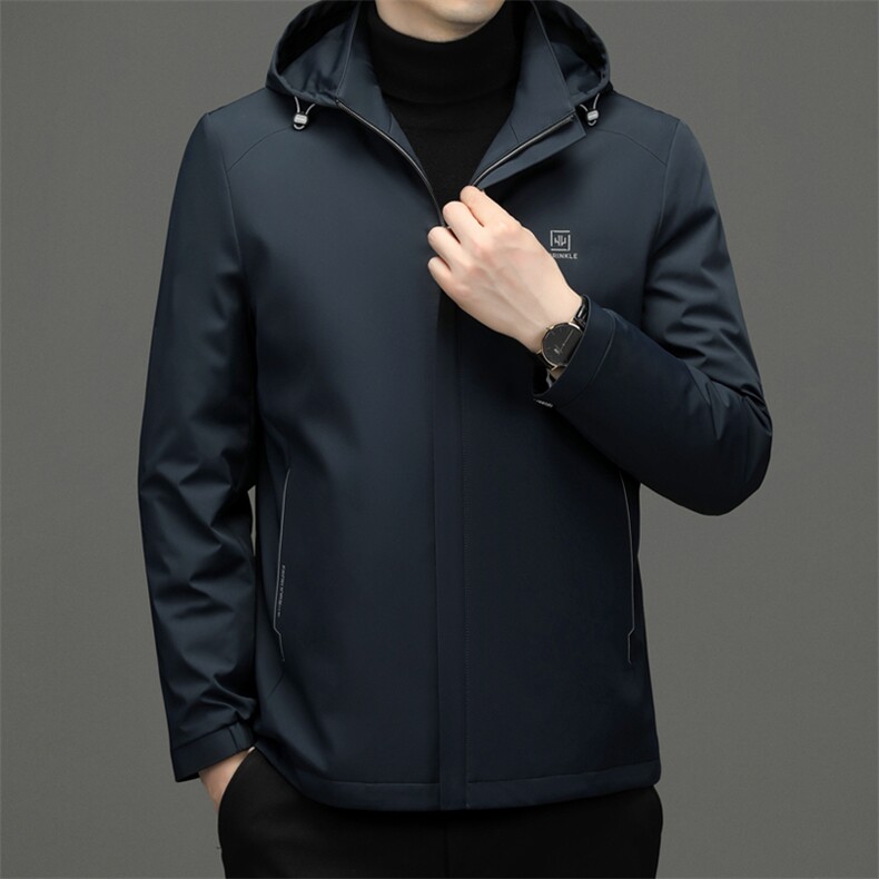 CD8808钱塘2020-2秋冬新款中老年男士休闲羽绒服连帽百搭外套P235,男装羽绒服,钱塘207-2