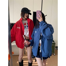 P55网图JK8826小马丁帆布外套纯棉孔雀蓝M到3XL，女装短外套，星座506A